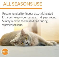 K&H Pet Products Thermo-Kitty Fashion Splash Indoor Heated Cat Bed -Pet Supplies Store 69677 PT2. AC SS1800 V1613068101