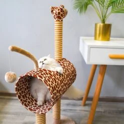 ZEZE Giraffe Tree With Tunnel & Scratcher Cat Furniture, Large 11 ZEZE Giraffe Tree With Tunnel & Scratcher Cat Furniture, Large -Pet Supplies Store 700534 PT2. AC SS1800 V1668024638