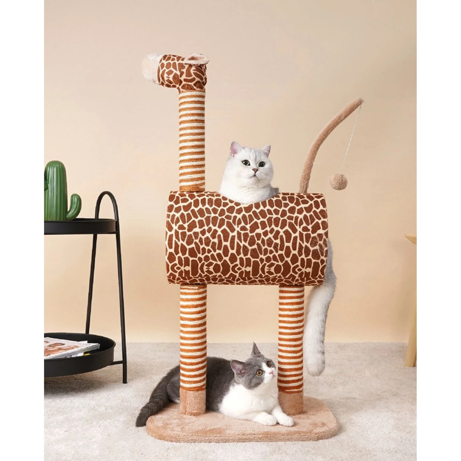 ZEZE Giraffe Tree With Tunnel & Scratcher Cat Furniture, Large 8 ZEZE Giraffe Tree With Tunnel & Scratcher Cat Furniture, Large - Image 6