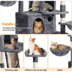 Yaheetech 76.5-in Tree With 3 Condos Cat Tree -Pet Supplies Store 705086 PT3. AC SS1800 V1686153623