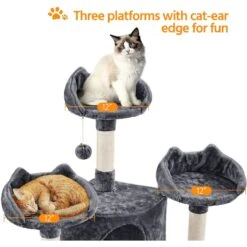 Yaheetech 76.5-in Tree With 3 Condos Cat Tree -Pet Supplies Store 705086 PT4. AC SS1800 V1686153625