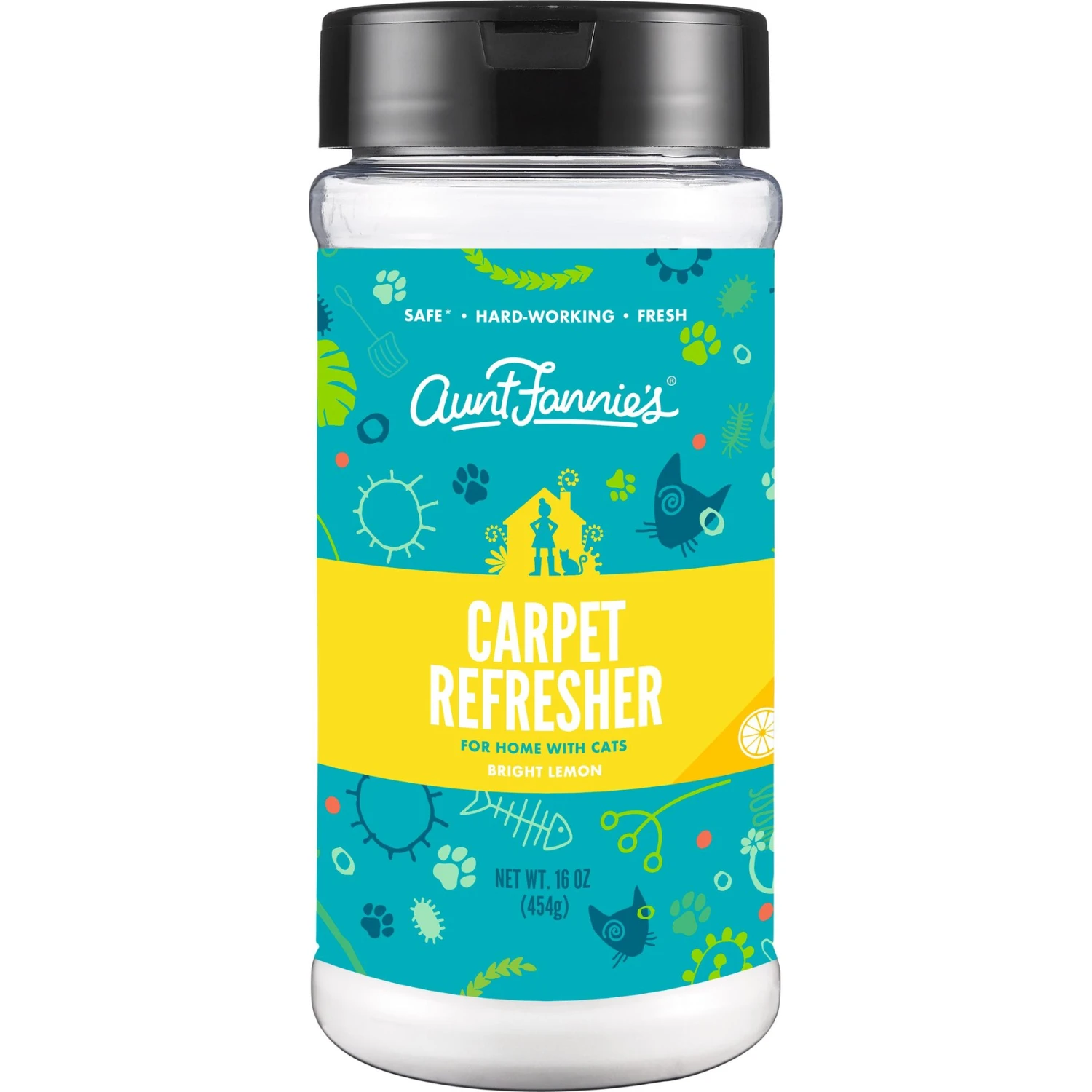 Aunt Fannie's Bright Lemon Scented Cat Carpet Deodorizer, 16-oz Bottle 3 Aunt Fannie's Bright Lemon Scented Cat Carpet Deodorizer, 16-oz Bottle