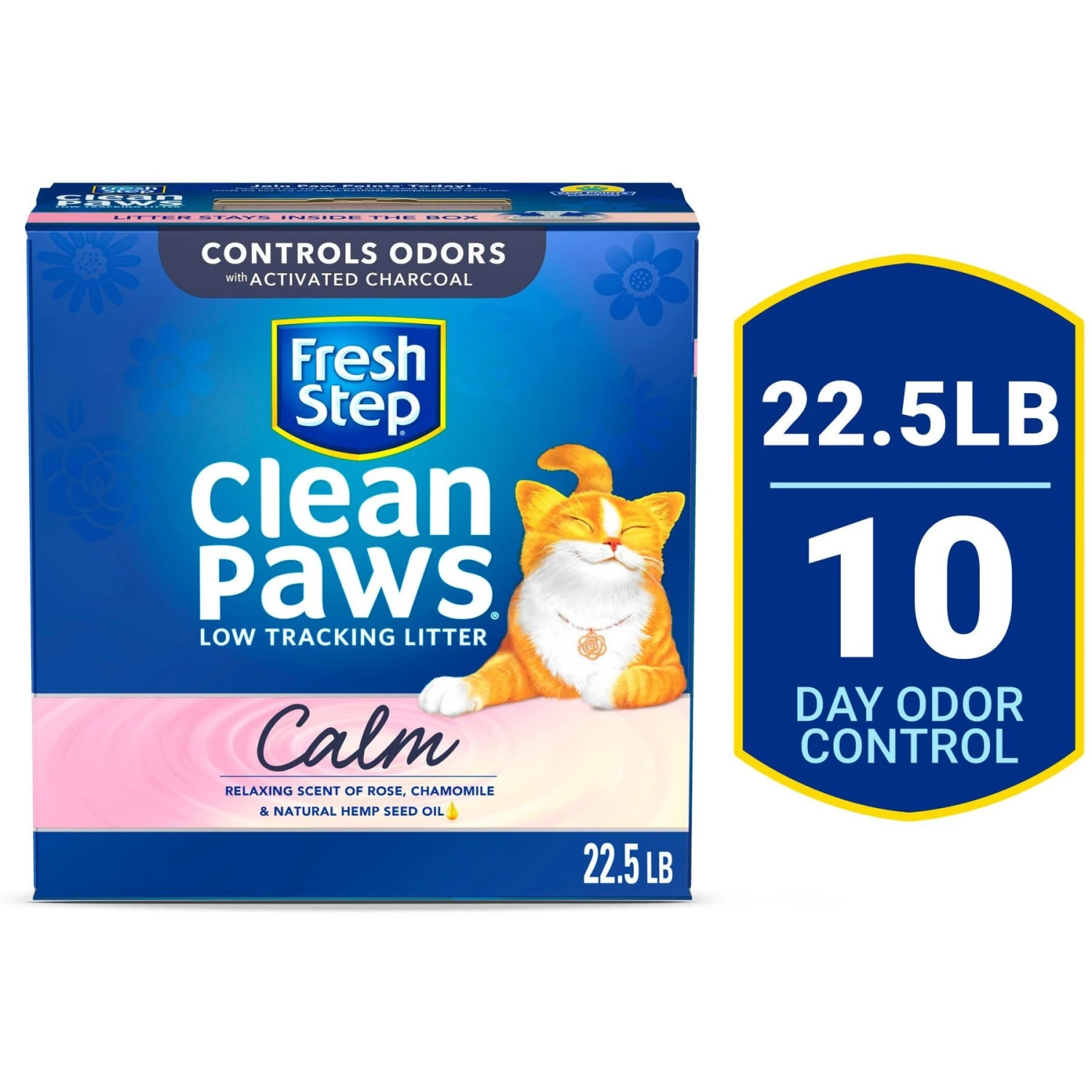 Fresh Step Clean Paws Calm Low Tracking Rose & Chamomile Scented Clumping Cat Litter 3 Fresh Step Clean Paws Calm Low Tracking Rose & Chamomile Scented Clumping Cat Litter