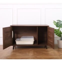 Sam's Pets Becky Box Enclosure End Table Cat Litter, Brown, Medium -Pet Supplies Store 713035 PT3. AC SS1800 V1669239519