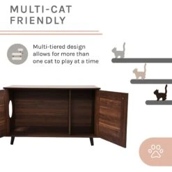 Sam's Pets Becky Box Enclosure End Table Cat Litter, Brown, Medium -Pet Supplies Store 713035 PT7. AC SS1800 V1669239520