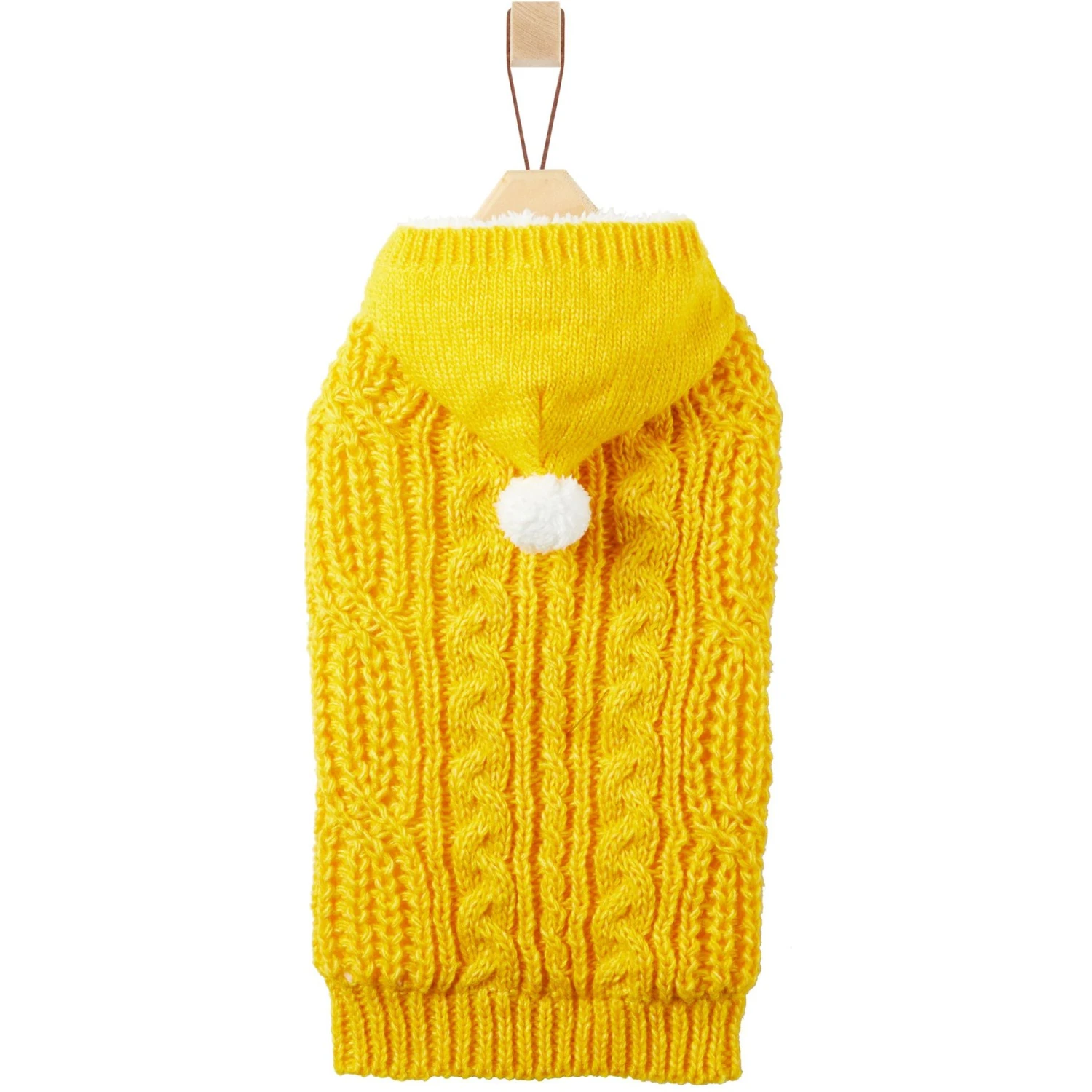 Frisco Sherpa Lined Chunky Cable Knit Dog & Cat Hooded Sweater 6 Frisco Sherpa Lined Chunky Cable Knit Dog & Cat Hooded Sweater - Image 4