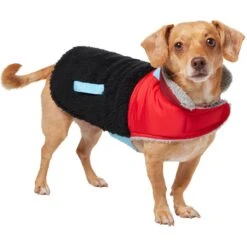 Frisco Medium Weight Retro Colorblock Mixed Media Dog & Cat Coat -Pet Supplies Store 719462 PT2. AC SS1800 V1703184629
