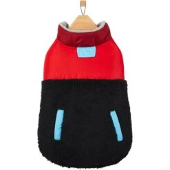 Frisco Medium Weight Retro Colorblock Mixed Media Dog & Cat Coat -Pet Supplies Store 719462 PT3. AC SS1800 V1692978911