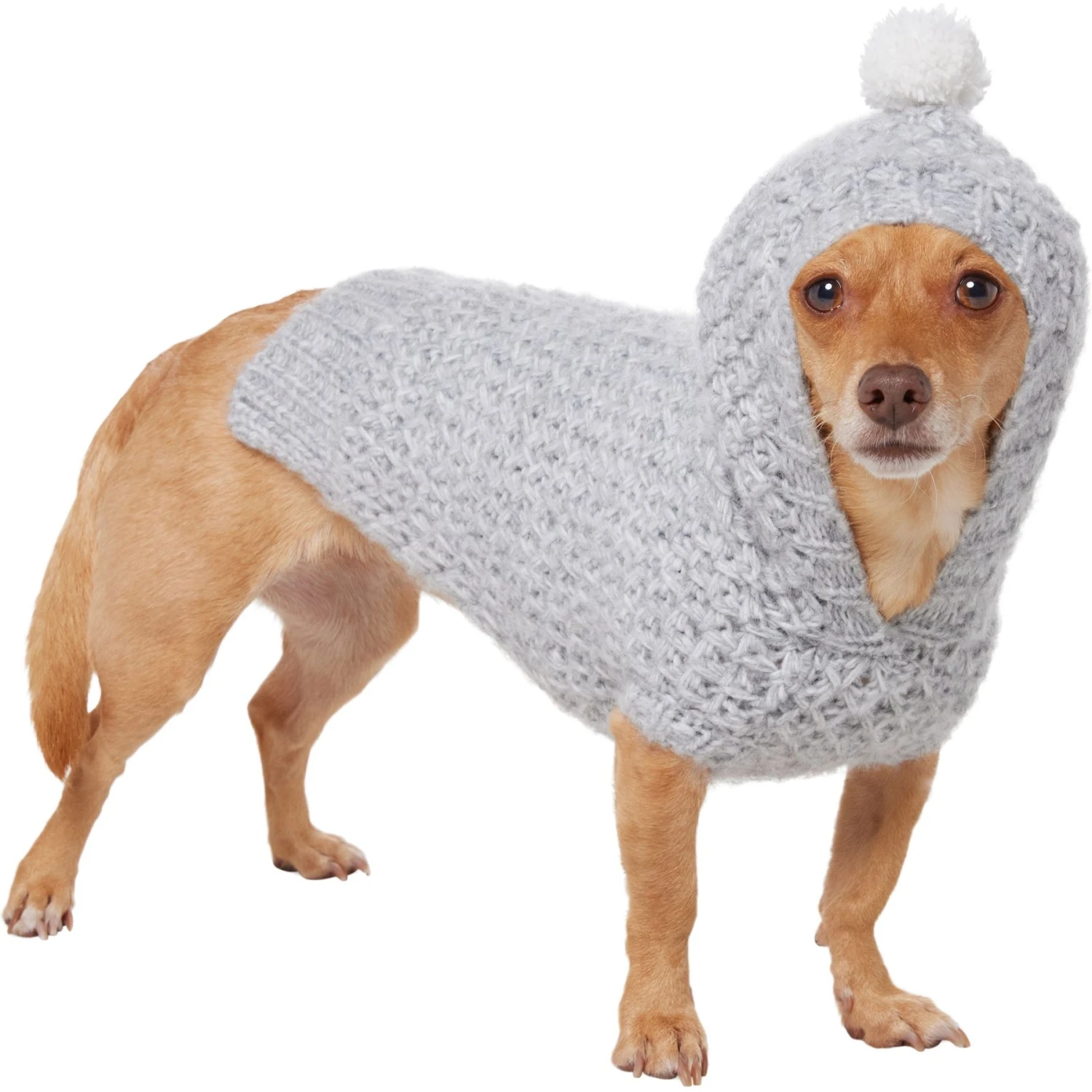Frisco Heathered Chunky Dog & Cat Hooded Sweater 5 Frisco Heathered Chunky Dog & Cat Hooded Sweater - Image 3
