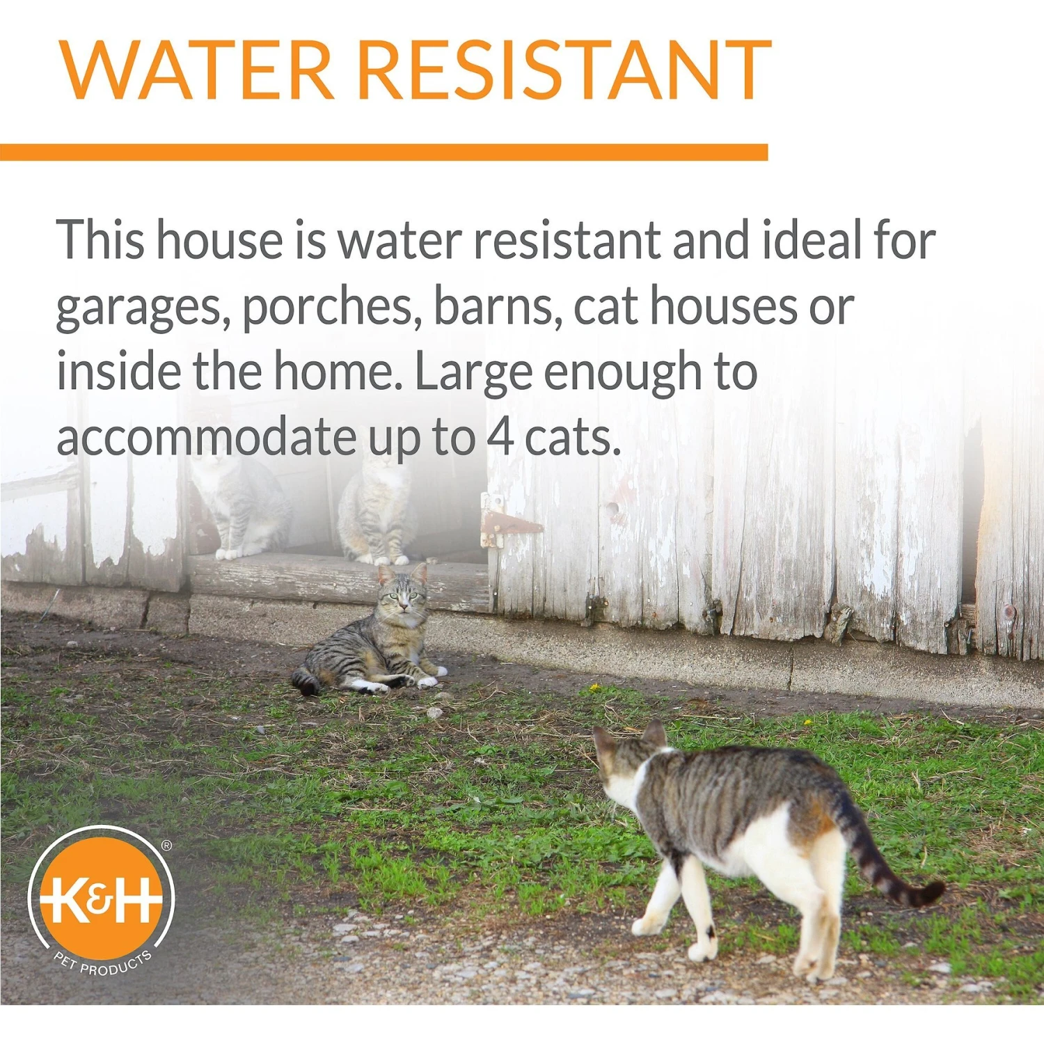 K&H Pet Products Outdoor Unheated Multi-Kitty A-Frame House 7 K&H Pet Products Outdoor Unheated Multi-Kitty A-Frame House - Image 5