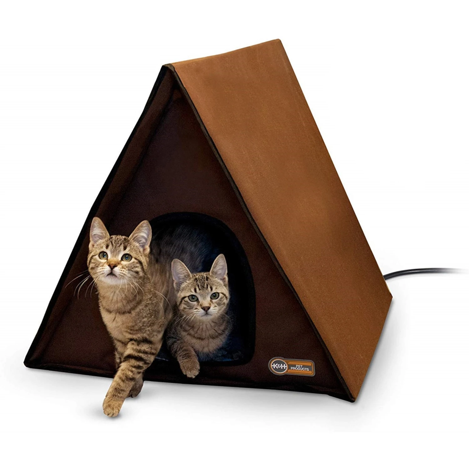 K&H Pet Products Outdoor Heated Multi-Kitty A-Frame House 3 K&H Pet Products Outdoor Heated Multi-Kitty A-Frame House