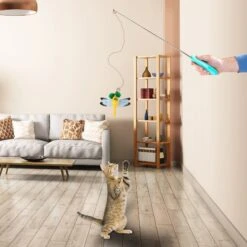 Penn-Plax Retractable Wand With Dragonfly Toy, Metal Bell, & LED Mouse Light Cat Teaser 19 Penn-Plax Retractable Wand With Dragonfly Toy, Metal Bell, & LED Mouse Light Cat Teaser -Pet Supplies Store 729991 PT8. AC SS1800 V1670265455