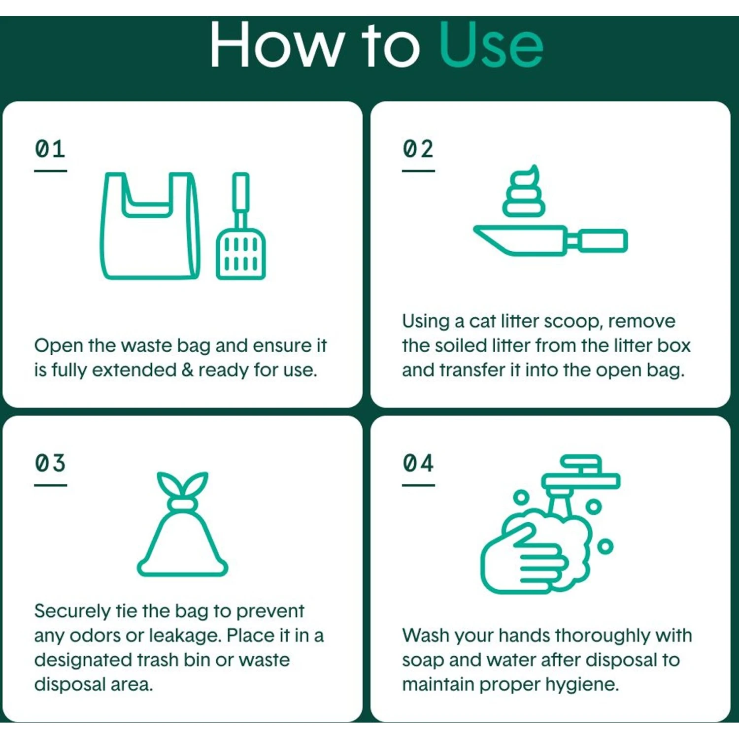 Boxiecat Scoop & Tie Cat Litter Waste Bag, 120 Count 8 Boxiecat Scoop & Tie Cat Litter Waste Bag, 120 Count - Image 6