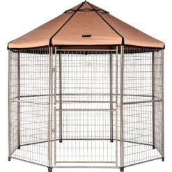Win World Pet Gazebo Dog Kennel, Earth Taupe, 8-ft
