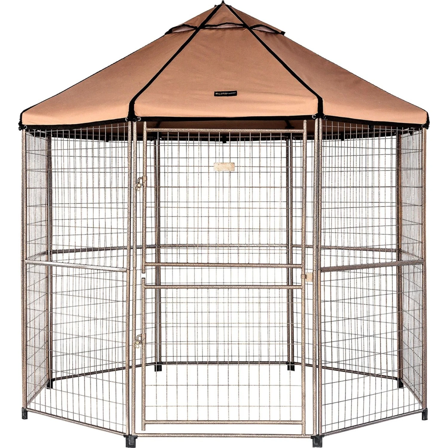Win World Pet Gazebo Dog Kennel, Earth Taupe, 8-ft 3 Win World Pet Gazebo Dog Kennel, Earth Taupe, 8-ft