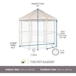 Win World Pet Gazebo Dog Kennel, Earth Taupe, 8-ft 12 Win World Pet Gazebo Dog Kennel, Earth Taupe, 8-ft -Pet Supplies Store 732814 PT2. AC SS1800 V1670525419
