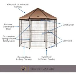 Win World Pet Gazebo Dog Kennel, Earth Taupe, 8-ft 13 Win World Pet Gazebo Dog Kennel, Earth Taupe, 8-ft -Pet Supplies Store 732814 PT3. AC SS1800 V1670525418