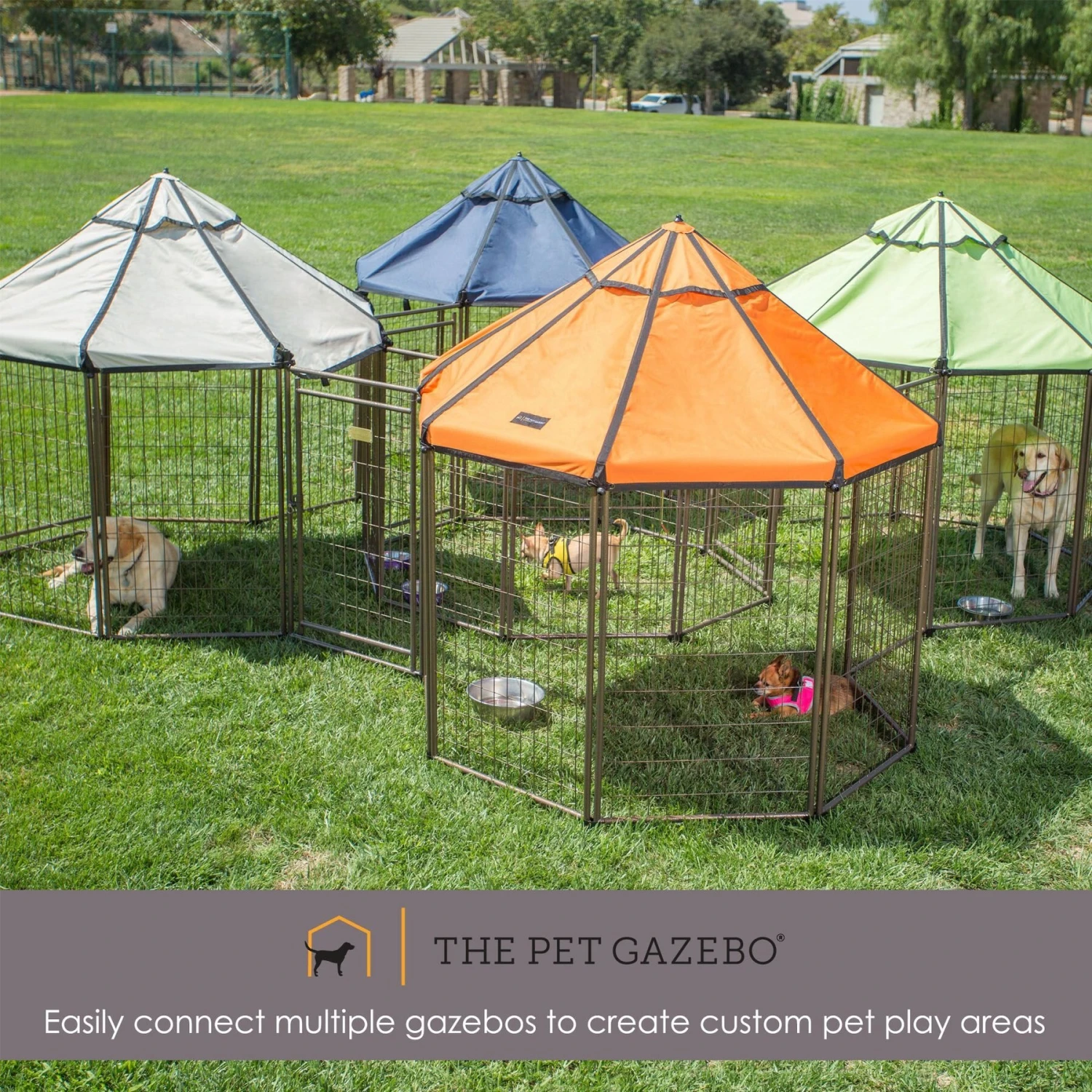 Win World Pet Gazebo Dog Kennel, Earth Taupe, 8-ft 8 Win World Pet Gazebo Dog Kennel, Earth Taupe, 8-ft - Image 6