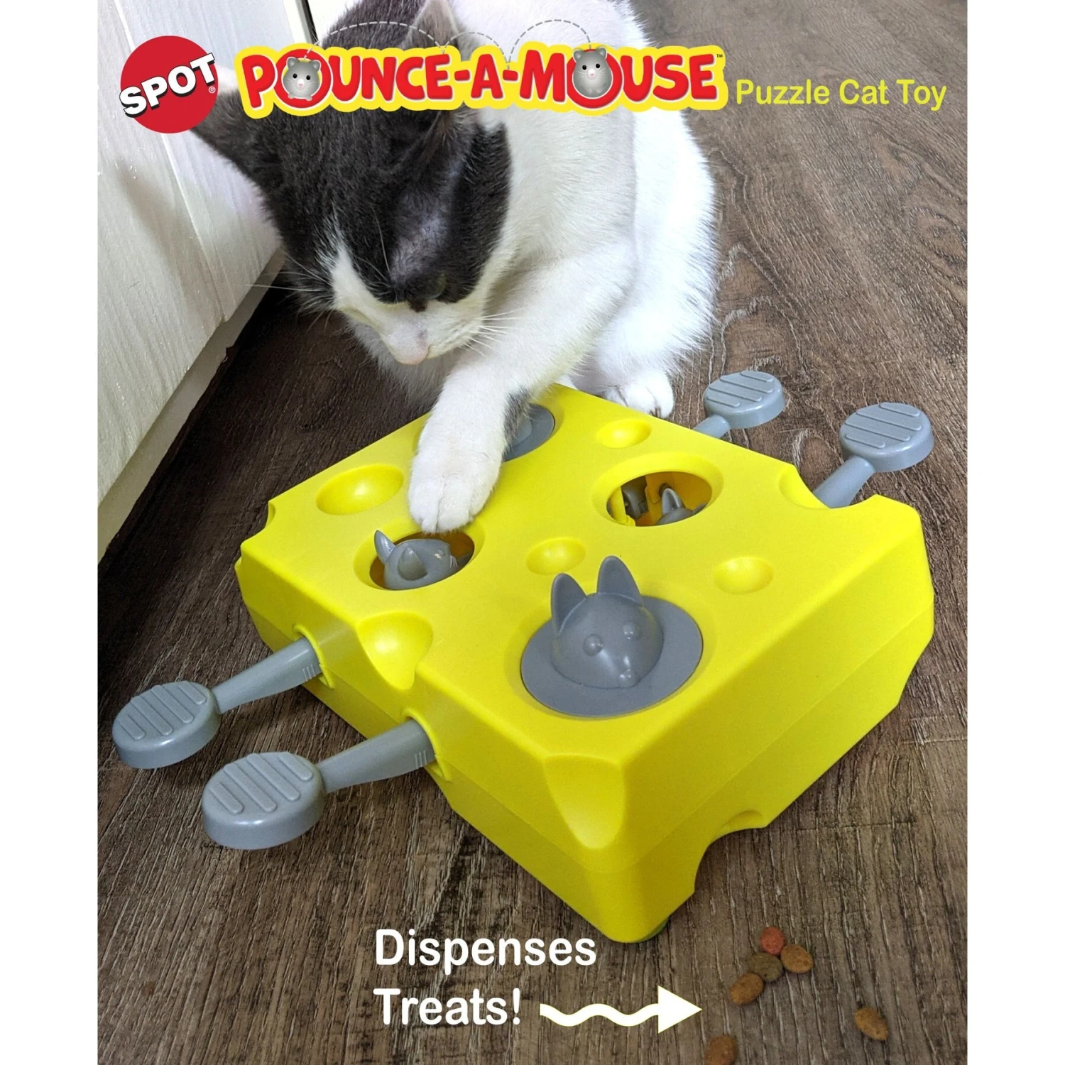Ethical Pet Pounce A Mouse Treat Dispensing Cat Toy, Yellow 7 Ethical Pet Pounce A Mouse Treat Dispensing Cat Toy, Yellow - Image 5