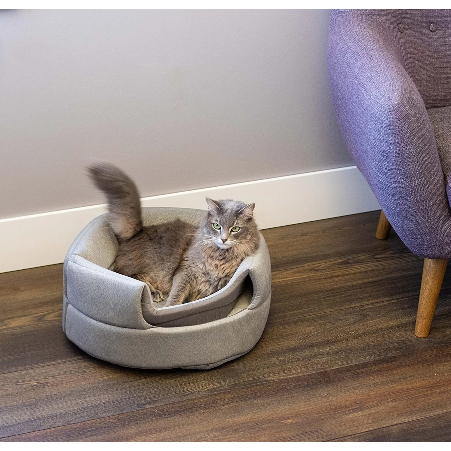 BirdRock Home Cozy 2 In 1 Plush Cat & Dog Bed 5 BirdRock Home Cozy 2 In 1 Plush Cat & Dog Bed - Image 3