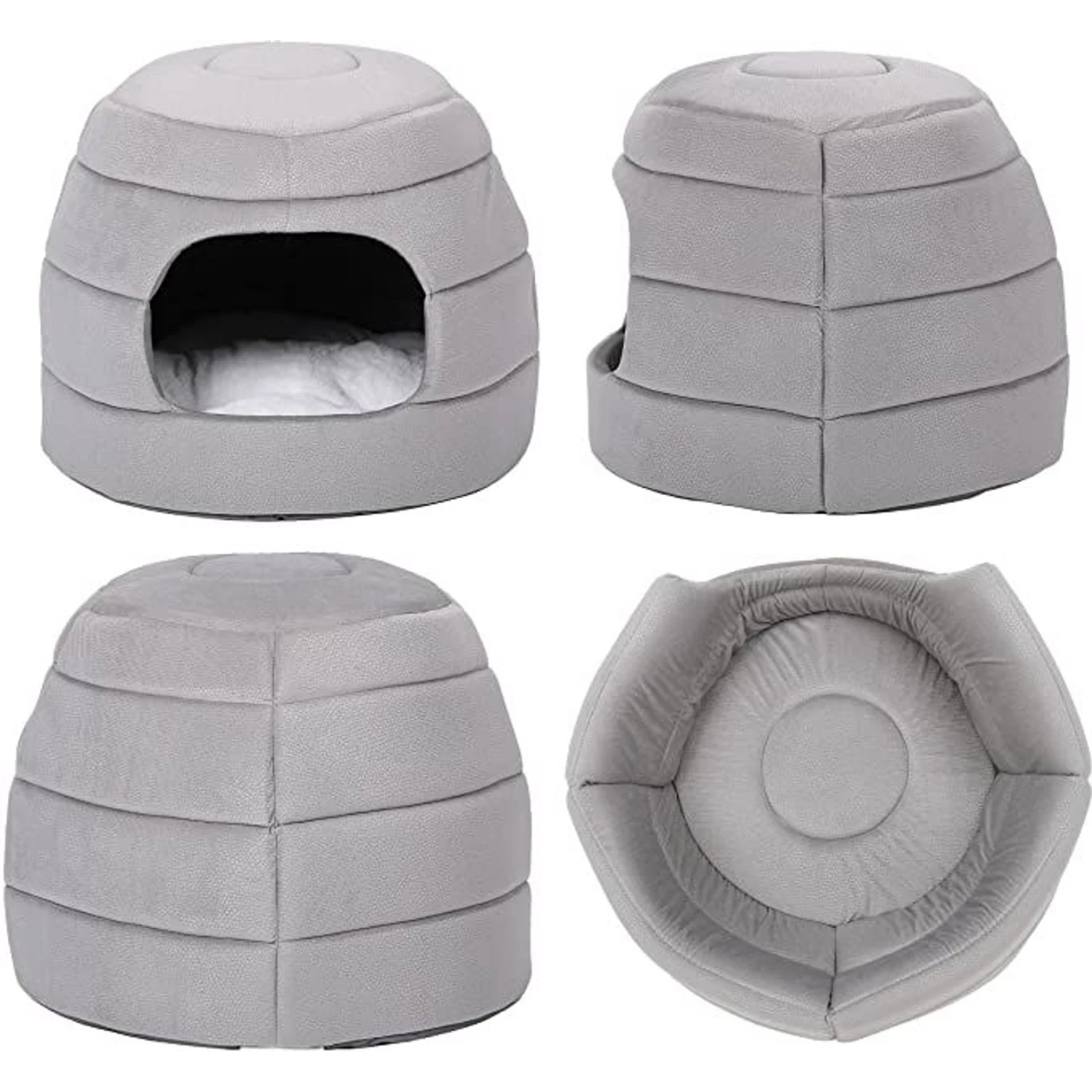 BirdRock Home Cozy 2 In 1 Plush Cat & Dog Bed 6 BirdRock Home Cozy 2 In 1 Plush Cat & Dog Bed - Image 4