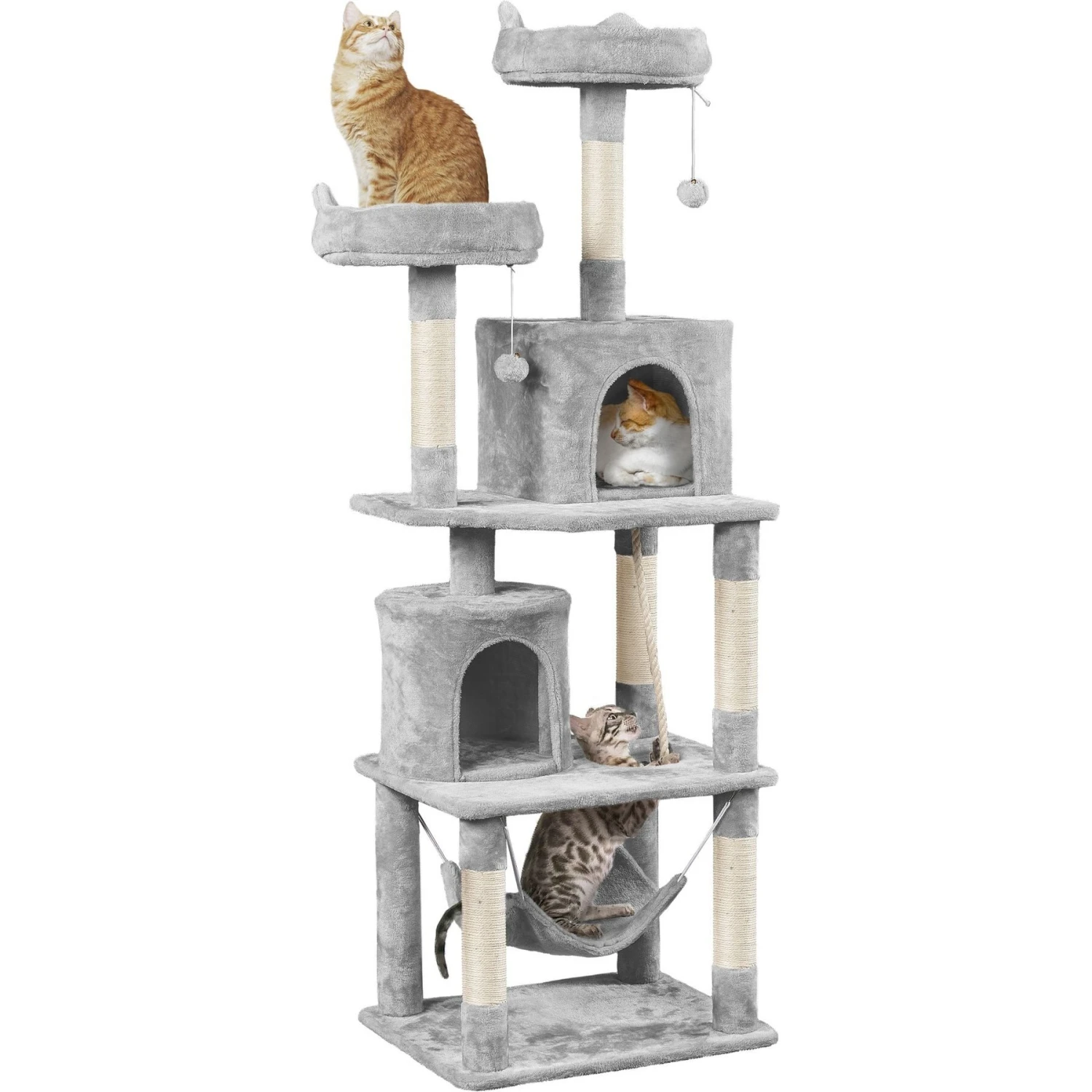 Yaheetech 70.5-inch Multi Level Sisal Cat Tree 4 Yaheetech 70.5-inch Multi Level Sisal Cat Tree - Image 2