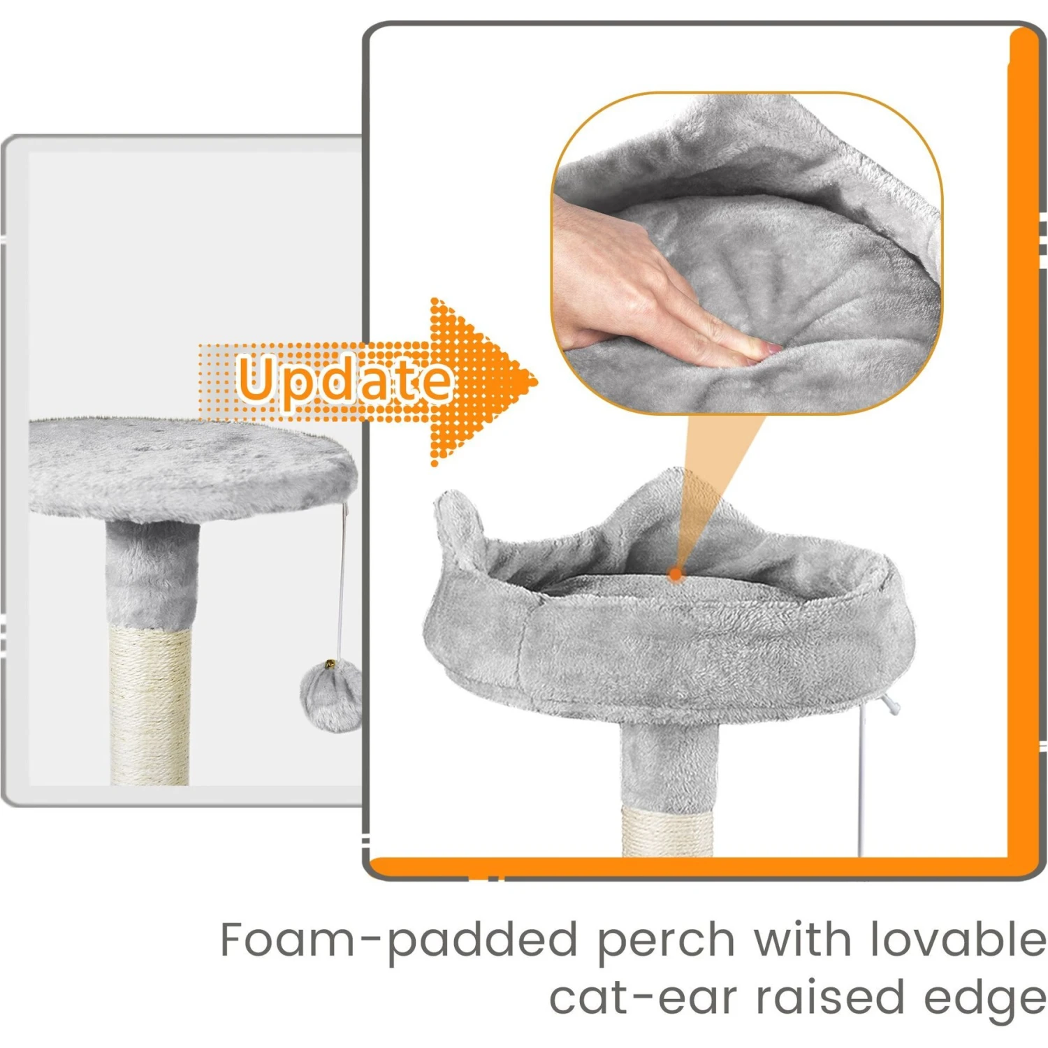 Yaheetech 70.5-inch Multi Level Sisal Cat Tree 8 Yaheetech 70.5-inch Multi Level Sisal Cat Tree - Image 6