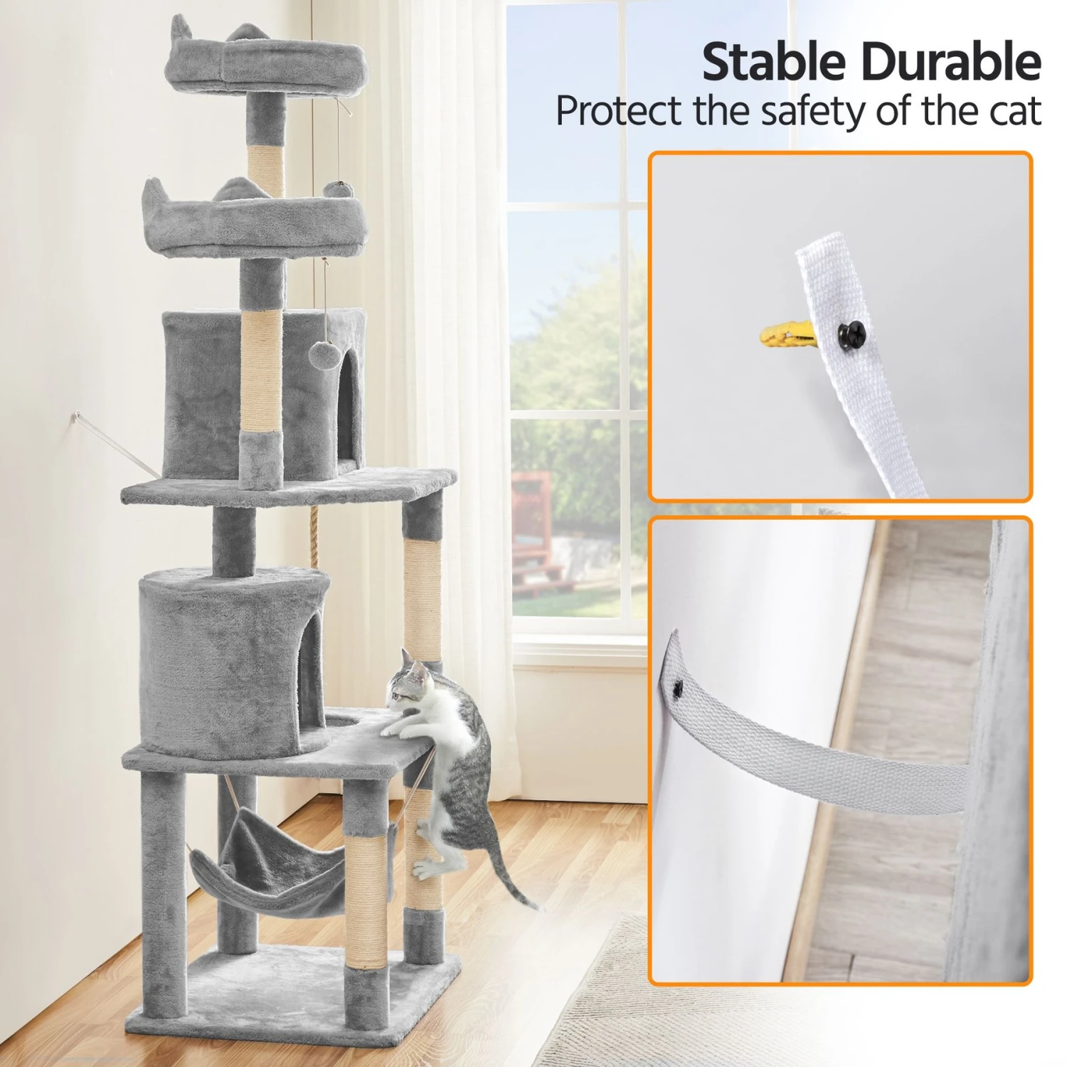 Yaheetech 70.5-inch Multi Level Sisal Cat Tree 10 Yaheetech 70.5-inch Multi Level Sisal Cat Tree - Image 8