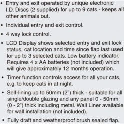 Cat Mate Elite Super Selective I.D. Disc Cat Flap 9 Cat Mate Elite Super Selective I.D. Disc Cat Flap -Pet Supplies Store 75297 PT3. AC SS1800 V1485794180