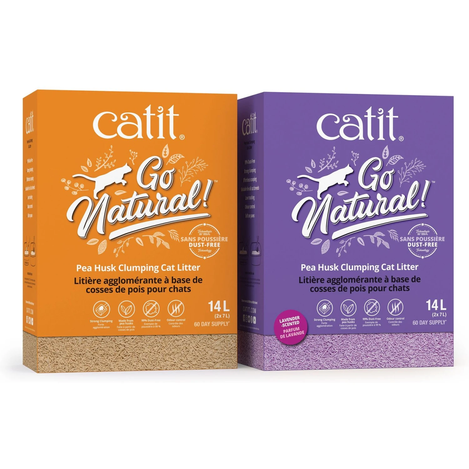 Catit Go Natural Pea Husk Clumping Cat Litter, Natural, 12.3-lb Bag 4 Catit Go Natural Pea Husk Clumping Cat Litter, Natural, 12.3-lb Bag - Image 2