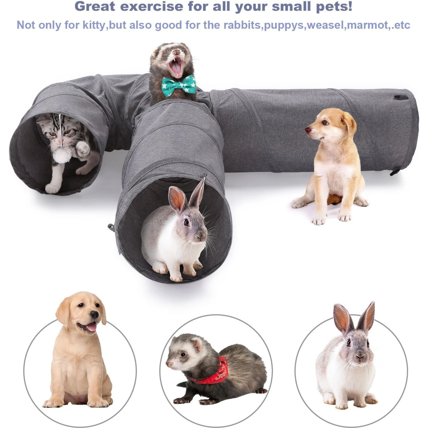 Ownpets U Shape Tunnel Cat Toy 4 Ownpets U Shape Tunnel Cat Toy - Image 2