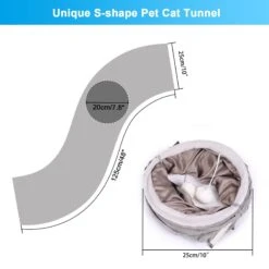 Ownpets S Shape Tunnel Cat Toy -Pet Supplies Store 759126 PT6. AC SS1800 V1674511965