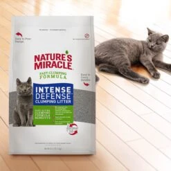Nature's Miracle Intense Defense Odor Control Cat Litter, 40-lb Bag -Pet Supplies Store 767566 PT6. AC SS1800 V1675442946