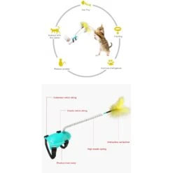 EYS Handsfree Teaser Wand Cat Toy, Blue -Pet Supplies Store 770406 PT2. AC SS1800 V1676052690