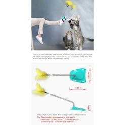 EYS Handsfree Teaser Wand Cat Toy, Blue -Pet Supplies Store 770406 PT5. AC SS1800 V1676052569