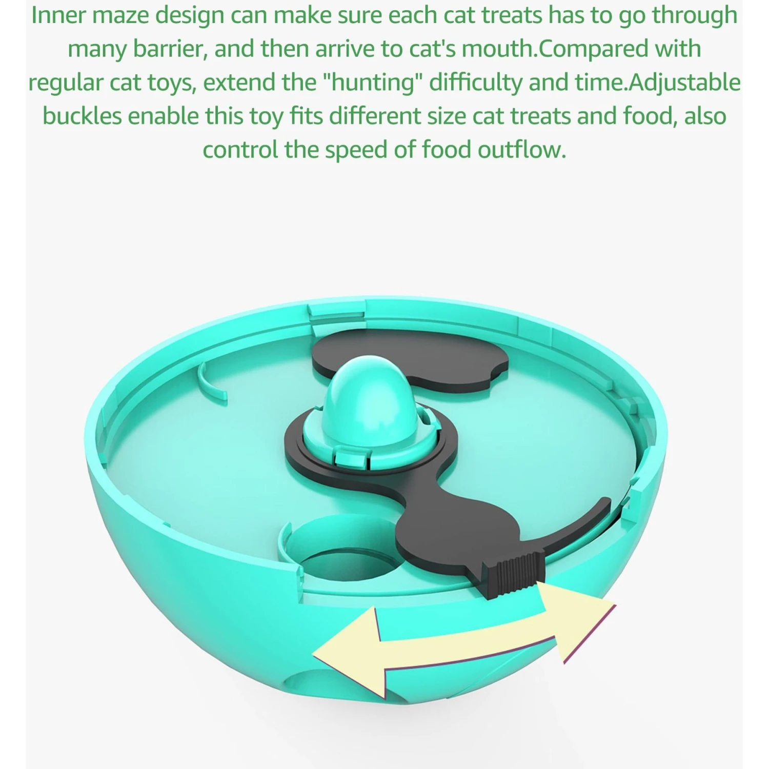 Shele Tumbler Interactive Cat Toy, Turquoise 9 Shele Tumbler Interactive Cat Toy, Turquoise - Image 7