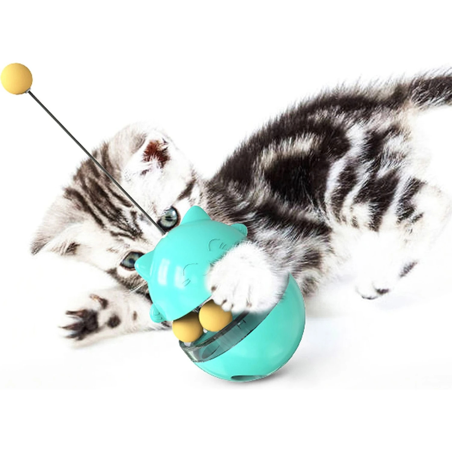 Shele Tumbler Interactive Cat Toy, Turquoise 10 Shele Tumbler Interactive Cat Toy, Turquoise - Image 8