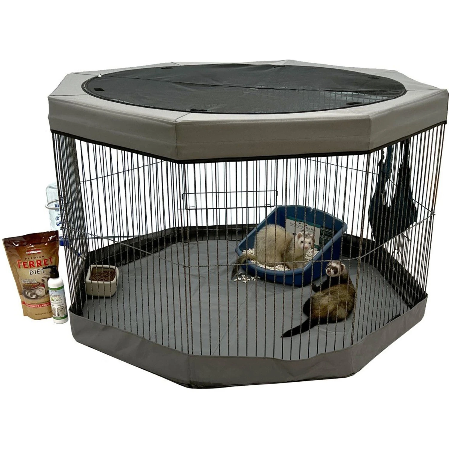 Marshall Skylight Cat & Small-Pet Playpen Cover, Gray, Medium 4 Marshall Skylight Cat & Small-Pet Playpen Cover, Gray, Medium - Image 2