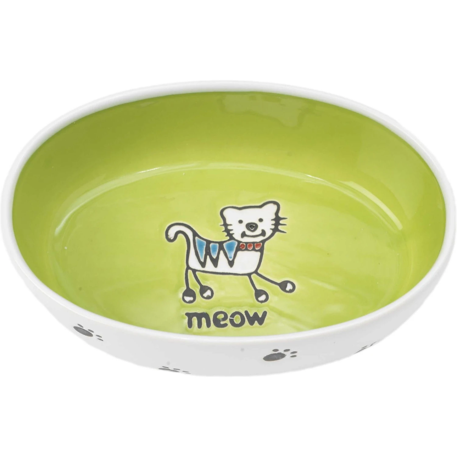 PetRageous Designs Silly Kitty Oval Ceramic Cat Bowl 3 PetRageous Designs Silly Kitty Oval Ceramic Cat Bowl