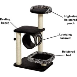 MidWest Feline Nuvo Escapade 40.25-in Faux Fur Cat Tree -Pet Supplies Store 80346 PT5. AC SS1800 V1500319236