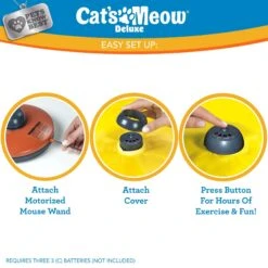 Cat's Meow Motorized Chaser Cat Toy 12 Cat's Meow Motorized Chaser Cat Toy -Pet Supplies Store 804382 PT3. AC SS1800 V1678741862