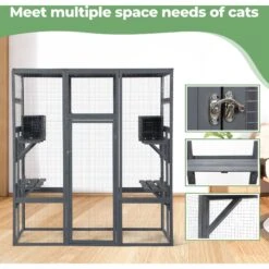 Coziwow Patio Outdoor Cat Playpen, Grey, Large 12 Coziwow Patio Outdoor Cat Playpen, Grey, Large -Pet Supplies Store 804398 PT2. AC SS1800 V1687293650