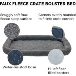FurHaven Faux Wool Crate Bolster Cat & Dog Bed 16 FurHaven Faux Wool Crate Bolster Cat & Dog Bed -Pet Supplies Store 804574 PT6. AC SS1800 V1683049670