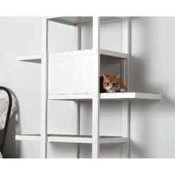 ZooVilla Bookshelf Cat Tree, White 7 ZooVilla Bookshelf Cat Tree, White -Pet Supplies Store 824014 PT2. AC SS1800 V1683565873