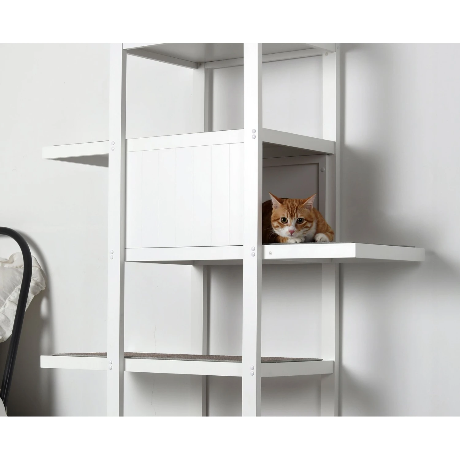 ZooVilla Bookshelf Cat Tree, White 4 ZooVilla Bookshelf Cat Tree, White - Image 3