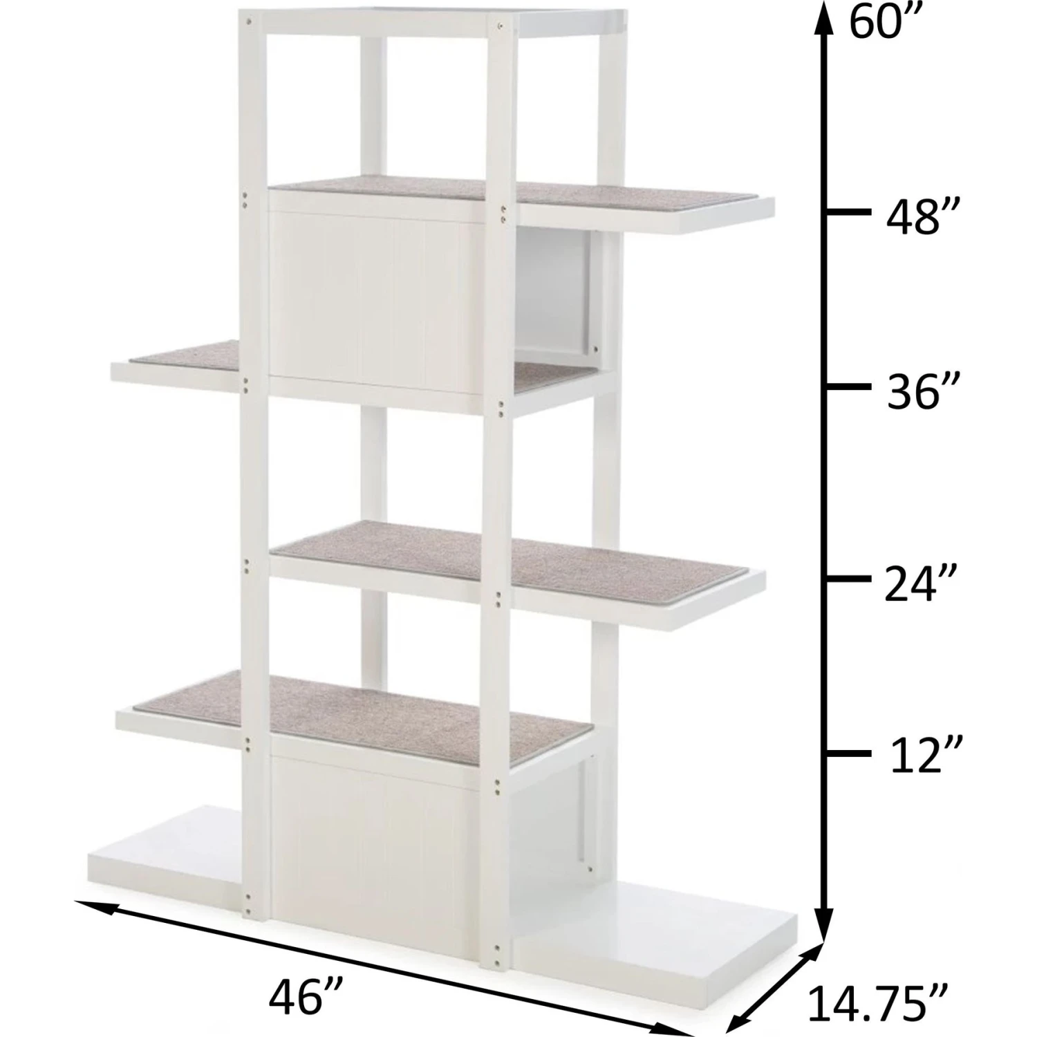 ZooVilla Bookshelf Cat Tree, White 5 ZooVilla Bookshelf Cat Tree, White - Image 4