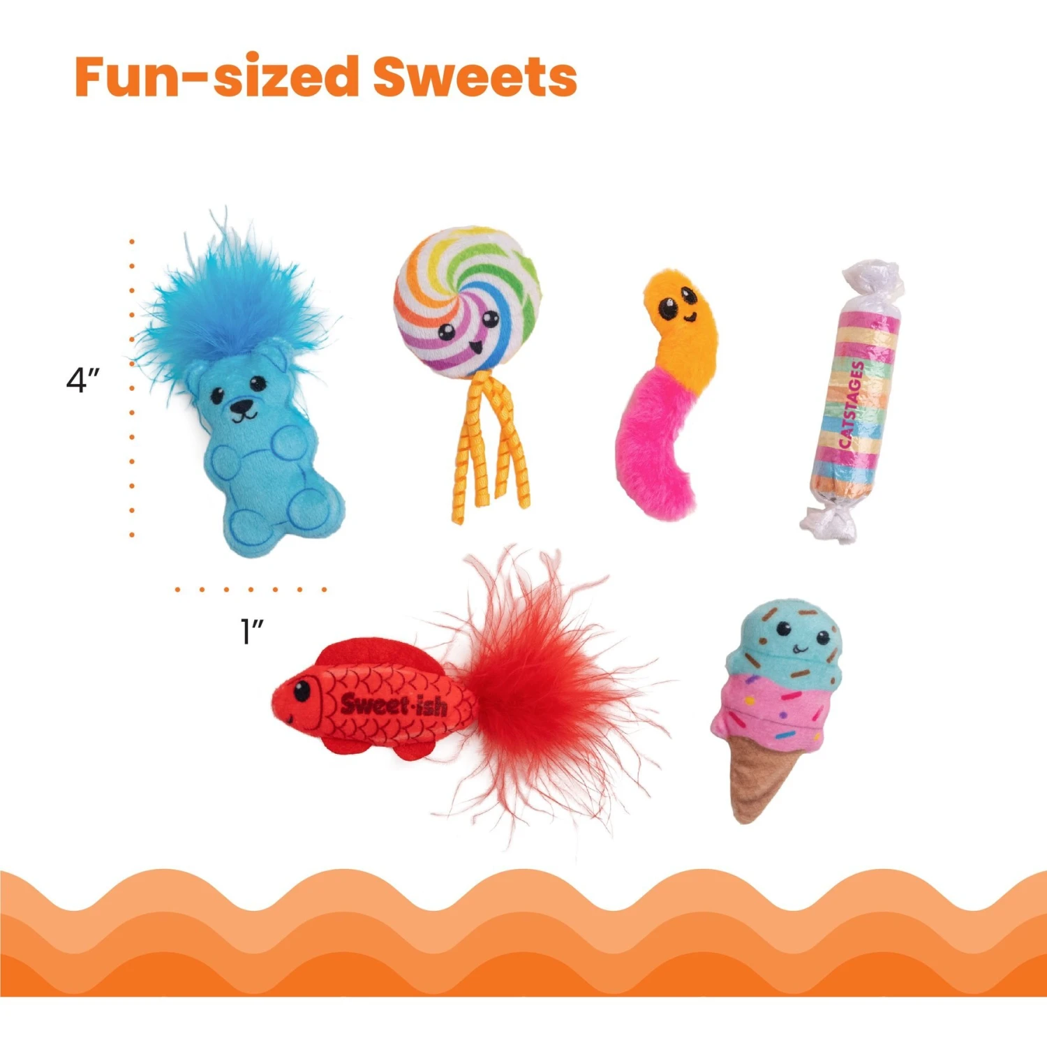 Catstages Kitty Sweet Treats Plush Catnip Cat Toys, Multicolor, 6 Count 7 Catstages Kitty Sweet Treats Plush Catnip Cat Toys, Multicolor, 6 Count - Image 5
