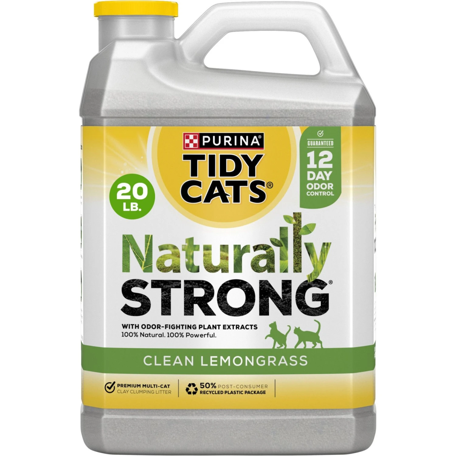 Tidy Cats Naturally Strong Clean Lemongrass Scented Clumping Clay Cat Litter 3 Tidy Cats Naturally Strong Clean Lemongrass Scented Clumping Clay Cat Litter