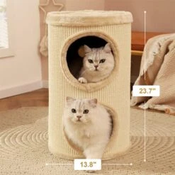 Hanamya Cat Tree Condo Tower, Beige -Pet Supplies Store 843502 PT3. AC SS1800 V1682954437