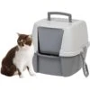 IRIS USA Enclosed Cat Litter Box With Front Door Flap & Scoop, Gray, Jumbo 1 IRIS USA Enclosed Cat Litter Box With Front Door Flap & Scoop, Gray, Jumbo -Pet Supplies Store 846614 MAIN. AC SS1800 V1683835833